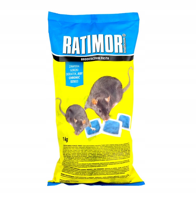 RATIMOR PASTA 1KG MYSZY I SZCZURY Brodifacum
