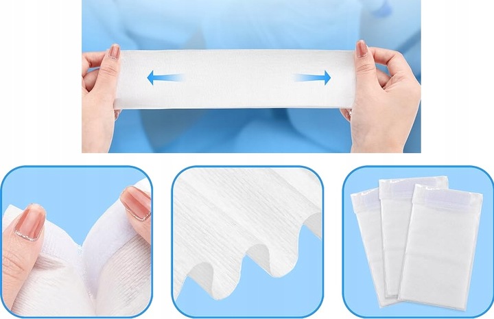 Jednorazowe elastyczne Opaski Kosmetyczne na Głowę włosy z rzepem 100