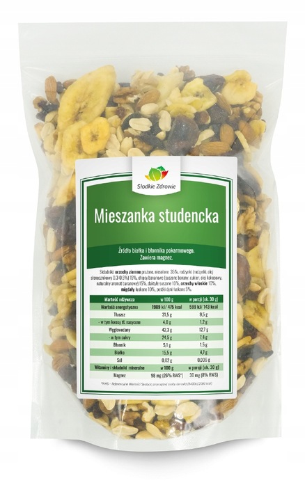 MIESZANKA STUDENCKA owoce bakalie PRZEKĄSKA 1kg