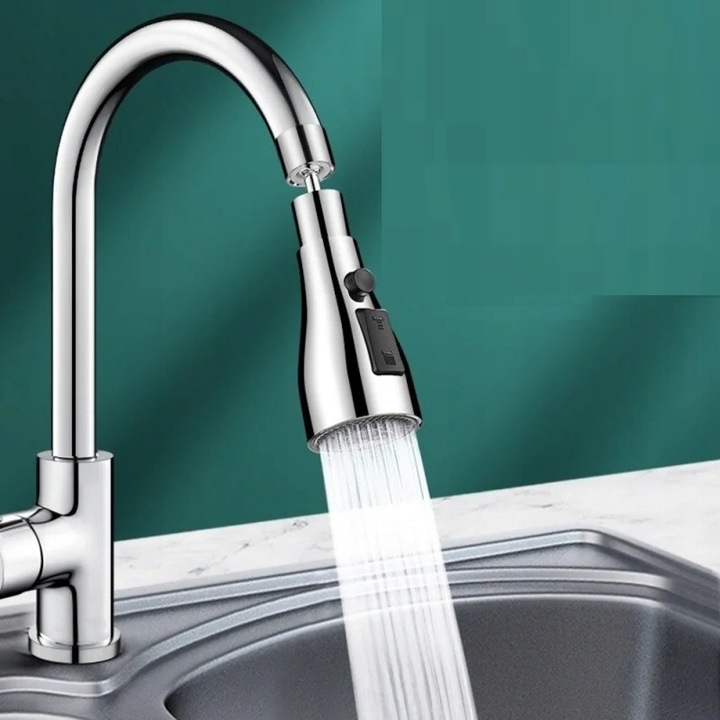 PRZEDŁUŻACZ do KRANU AERATOR PERLATOR ADAPTER KUCHENNEGO KRANU 3 funkcje