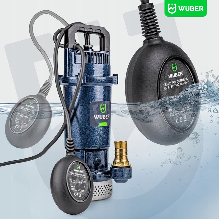 POMPA Z PŁYWAKIEM ZATAPIALNA Z SITEM DO WODY BRUDNEJ CZYSTEJ