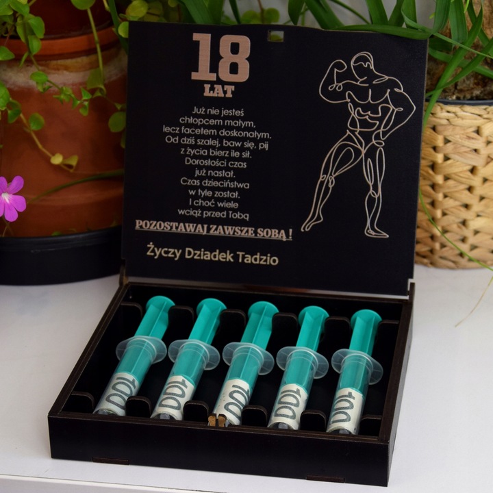 Pudełko Zastrzyk Gotówki Prezent na 18 Urodziny