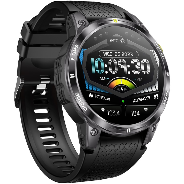 SMARTWATCH MĘSKI ZEGAREK GPS AMOLED 400mAh POLSKIE MENU Rozmowy