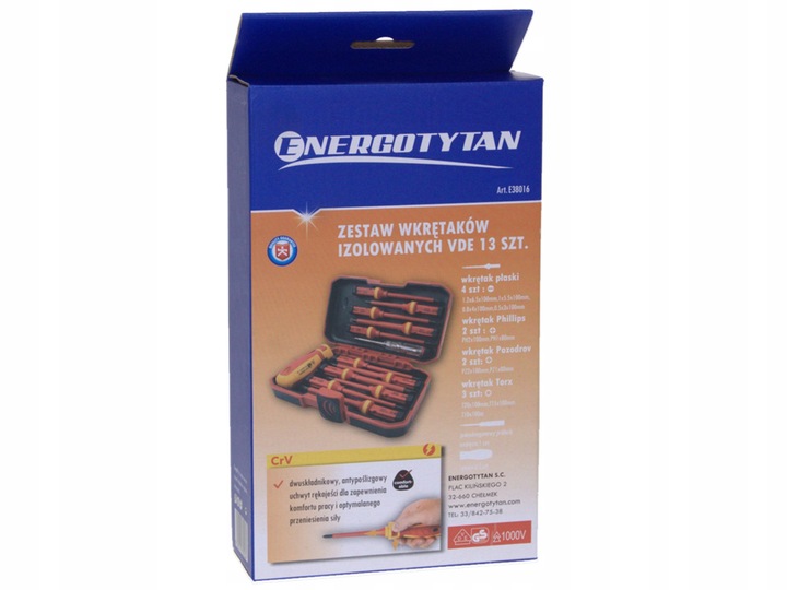 Zestaw wkrętaków izolowanych WKRĘTAKI IZOLOWANE w walizce 14 sztuk /