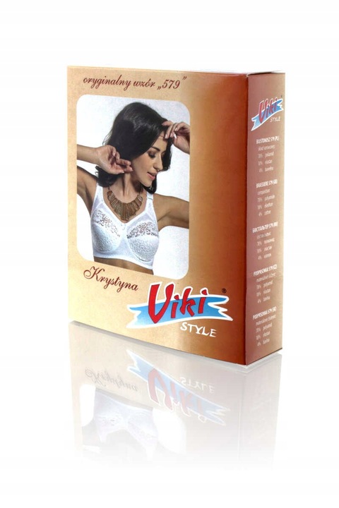 Viki Biustonosz miękki bez fiszbin stanik soft Krystyna 579 biały 85C
