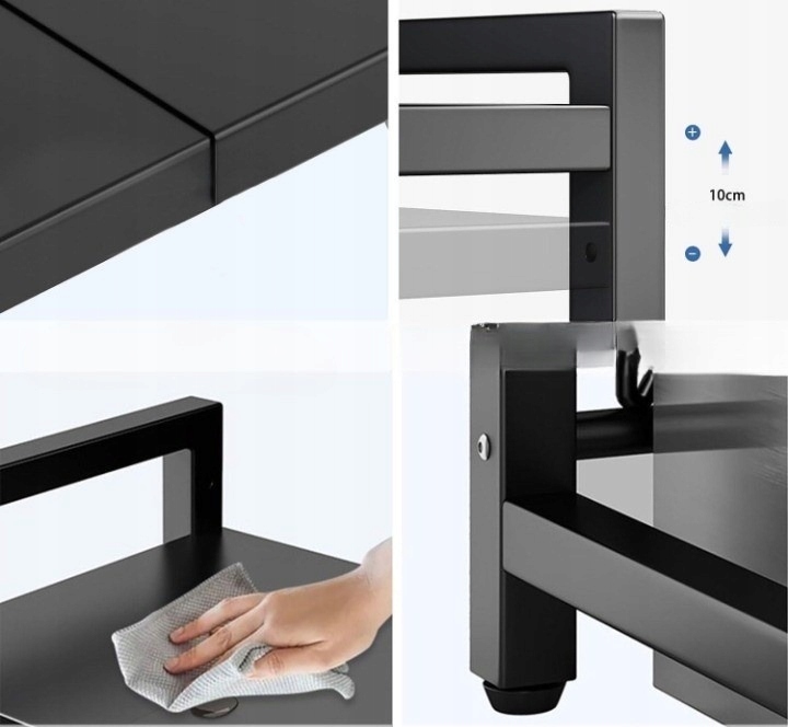 Półka Stojak na mikrofalówkę Regał kuchenny regulowany na