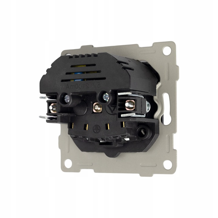 Kontakt GNIAZDO ELEKTRYCZNE Z BOLCEM szklane POJEDYNCZE CZARNE 2x USB