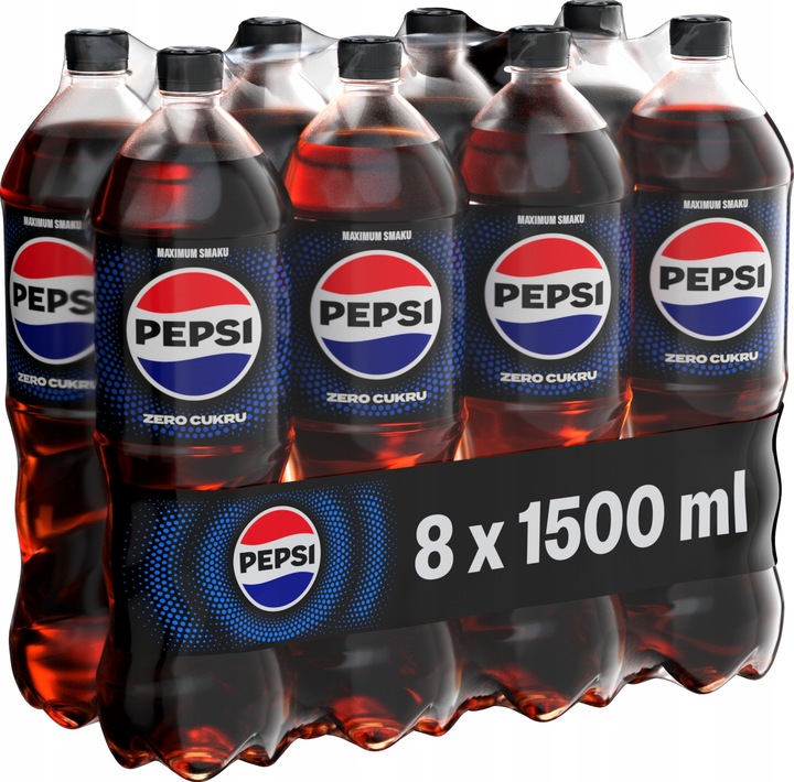 Napój gazowany Pepsi Cola Zero cukru butelka 8x 1,5l 1500ml