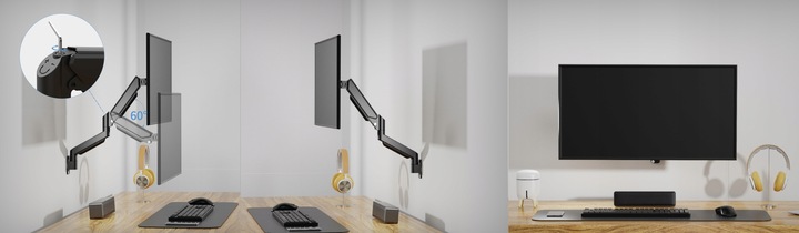 Gazowy Uchwyt do Monitora TV Telewizora ścienny 13-32 cale Uniwersalny