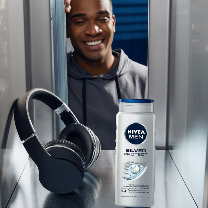 NIVEA żel pod prysznic Silver Protect 4 x 500ml