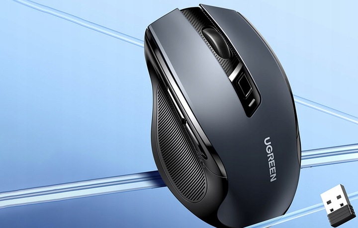 UGREEN Bezprzewodowa Myszka Komputerowa 2.4GHz Sensor Optyczny Mysz Do PC