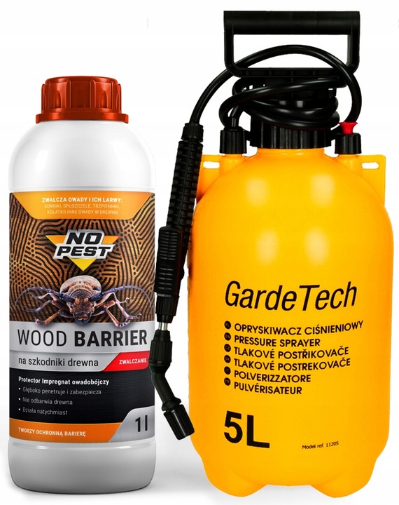 ŚRODEK PŁYN PREPARAT NA KORNIKI SPUSZCZELE KOŁATKI 1L + OPRYSKIWACZ 5L