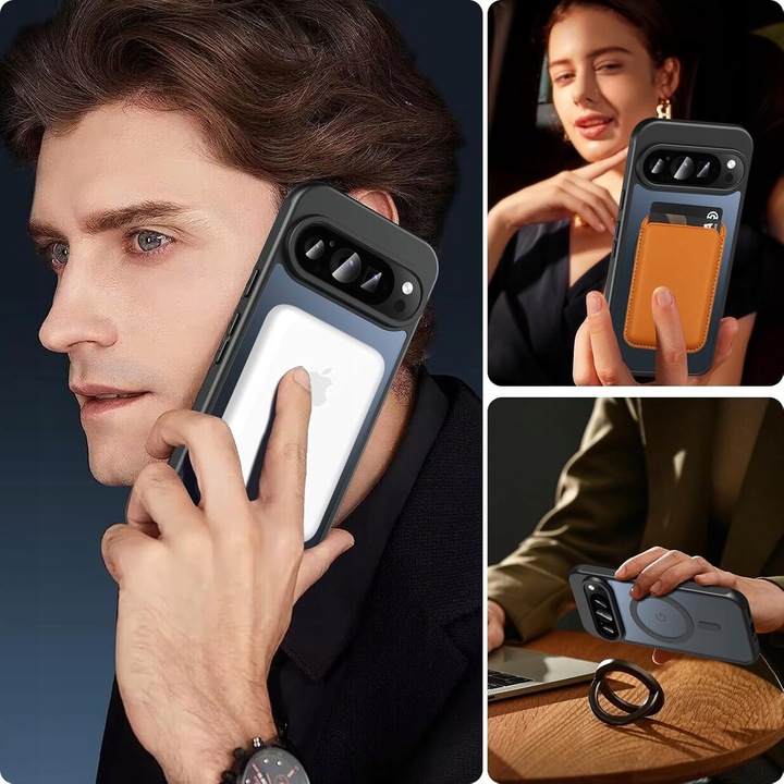 Etui plecki do Google PIXEL 9 / 9 PRO + SZKŁO do MagSafe CZARNY MATT CASE