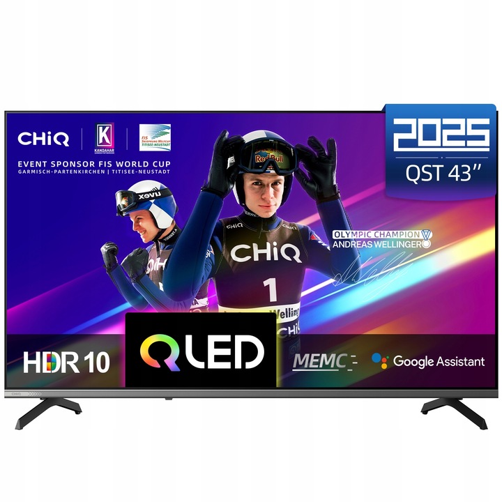 Telewizor QLED CHiQ U43QST 43 Cale 4K UHD Smart Google TV Dolby Audio