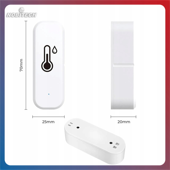 TERMOMETR CZUJNIK TEMPERATURY WILGOTNOŚCI HIGROMETR WIFI TUYA SMART