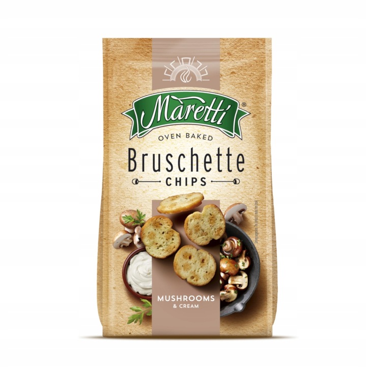 8x MIX Pieczone chlebowe krążki chipsy przekąska 70g Bruschette Maretti