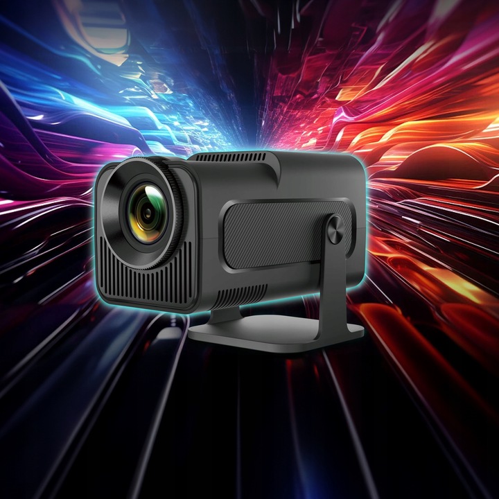 PROJEKTOR RZUTNIK ANDROID TV WIFI FULL HD PRZENOŚNY SMART GŁOŚNIK OBROTOWY