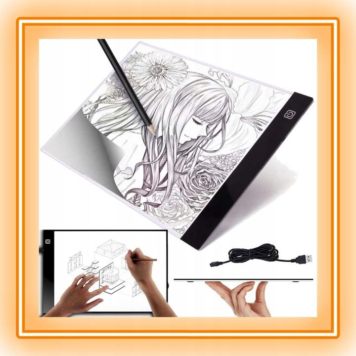 TABLET GRAFICZNY TABLICA DZIECI RYSOWANIA DESKA KREŚLARSKA LED + 5 GRATISÓW
