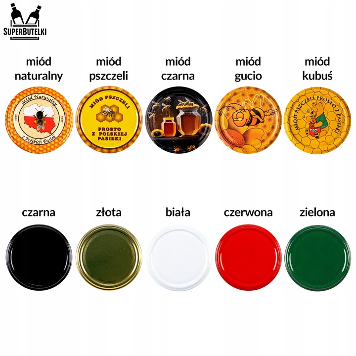 10x Słoik szklany na GRZYBY 350 ml na MIÓD DŻEM KONFITURY PASZTET +