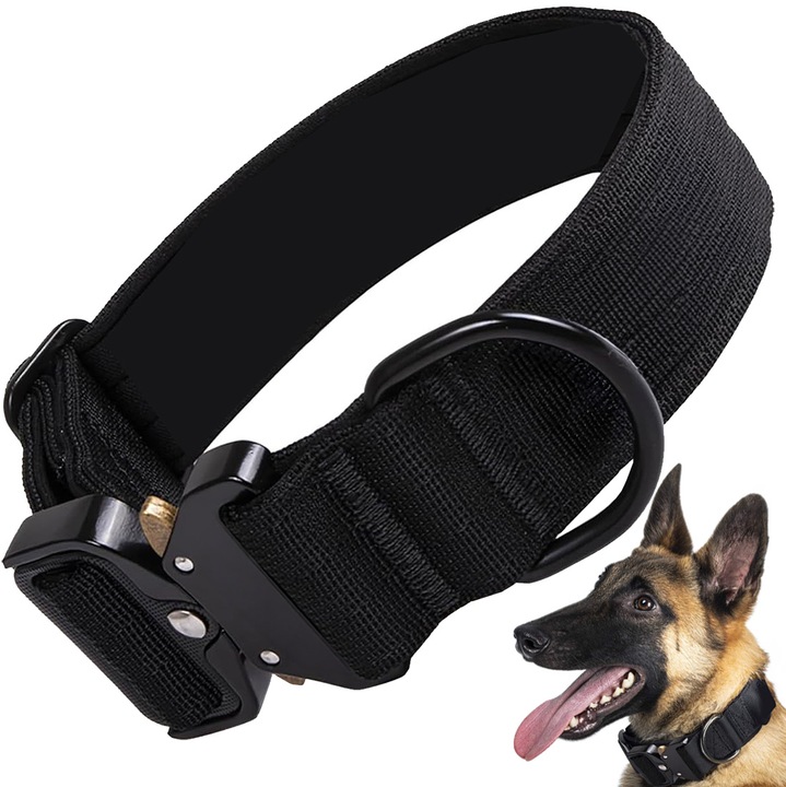 TAKTYCZNA OBROŻA QR DLA PSA MOCNA REGULOWANA POLICYJNA MOCNA 40-55cm L 4cm