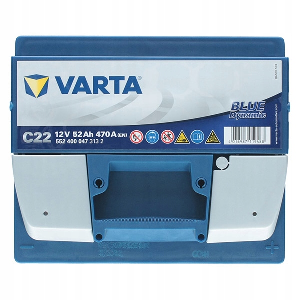 AKUMULATOR SAMOCHODOWY VARTA BLUE DYNAMIC 52AH 470A C22