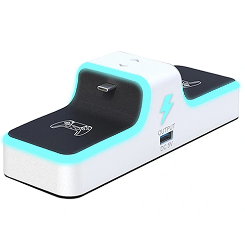 Ładowarka PS5 do Padów DualSense Stacja Dokująca Kontrolerów PODŚWIETLANA