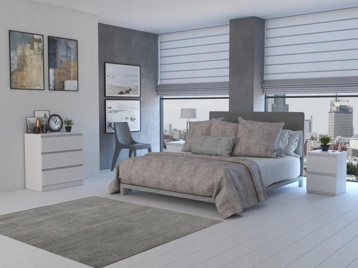 KOMODA SZAFKA 3 SZUFLADY MALWA M3 BIAŁA