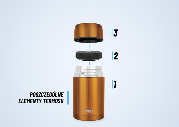 TERMOS OBIADOWY POJEMNIK NA ZUPĘ 600 ML JEDZENIE NA LODY DO MENAŻKA