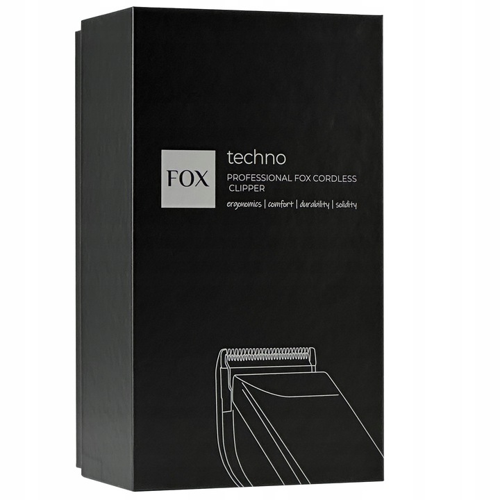 PROFESJONALNA BEZPRZEWDOWA MASZYNKA DO WŁOSÓW FOX TECHNO - STACJA -