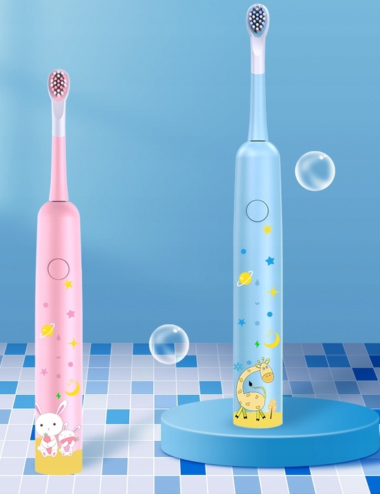 SZCZOTECZKA SONICZNA DLA DZIECI ELEKTRYCZNA DO ZĘBÓW PREMIUM BŁĘKIT HEELLY