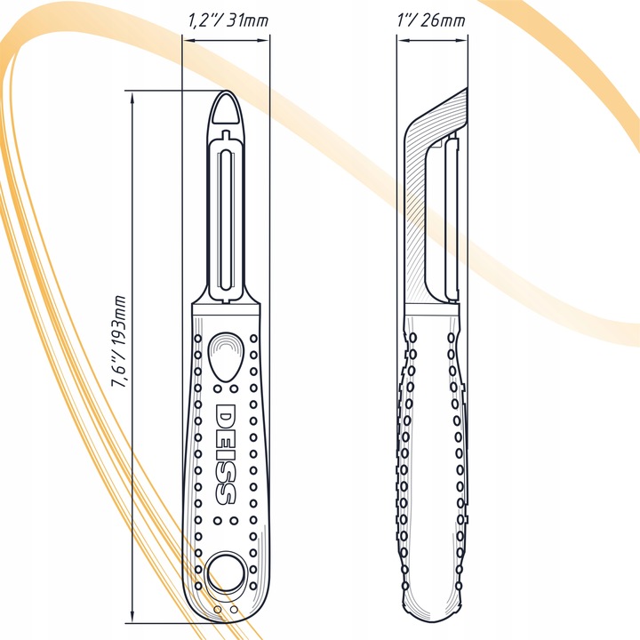 Deiss PRO Obrotowa obieraczka do warzyw i owoców