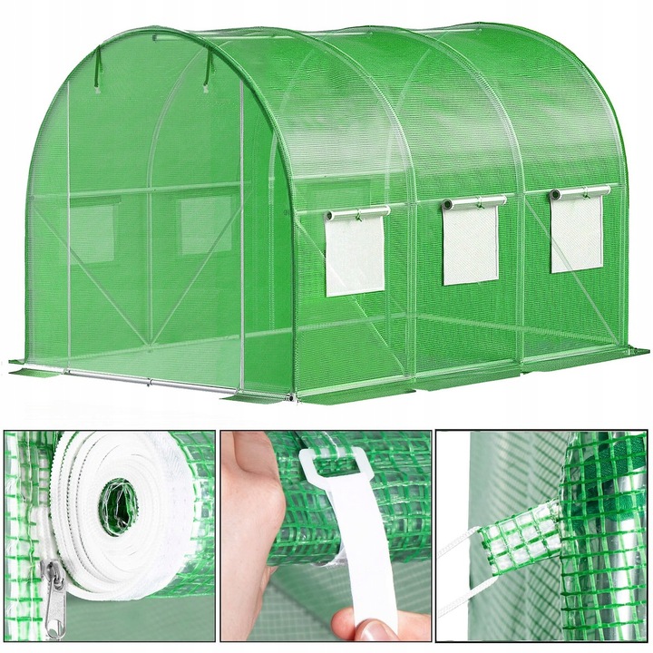 FOLIA ZAMIENNA POSZYCIE NA TUNEL OGRODOWY SZKLARNIA 3x2x2m 6m² UV-4 FOLIAK