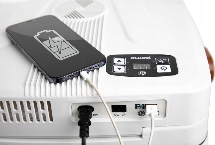 LODÓWKA TURYSTYCZNA Ice-On 32 SAMOCHODOWA Funkcja Grzania 12v 230v USB PEME