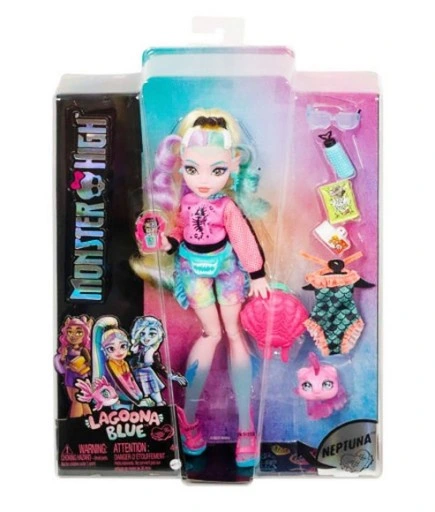 LALKA MONSTER HIGH LAGOONA BLUE + akcesoria HHK55