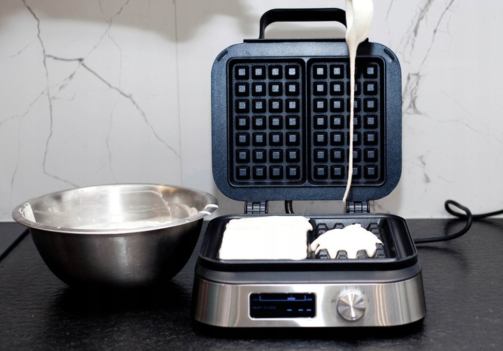 Gofrownica XXL z wyświetlaczem LCD | chrupiące gofry, regulacja