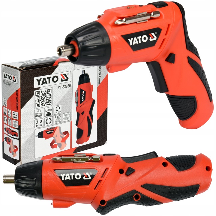 WKRĘTAK AKUMULATOROWY ŁAMANY PROSTY MINI WKRĘTARKA 3,6V 1,3Ah LED YATO