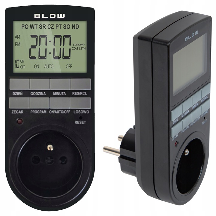PROGRAMATOR CZASOWY WŁĄCZNIK WYŁĄCZNIK HARMONOGRAM WYŚWIETLACZ CYFROWY