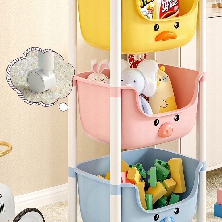 PLASTIKOWY POJEMNIK REGAŁ KOSZ NA ZABAWKI 3 SZUFLADY