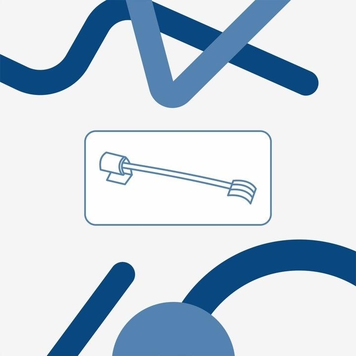 PINETS Piękna Srebrna Broszka KWIAT z niebieską cyrkonią