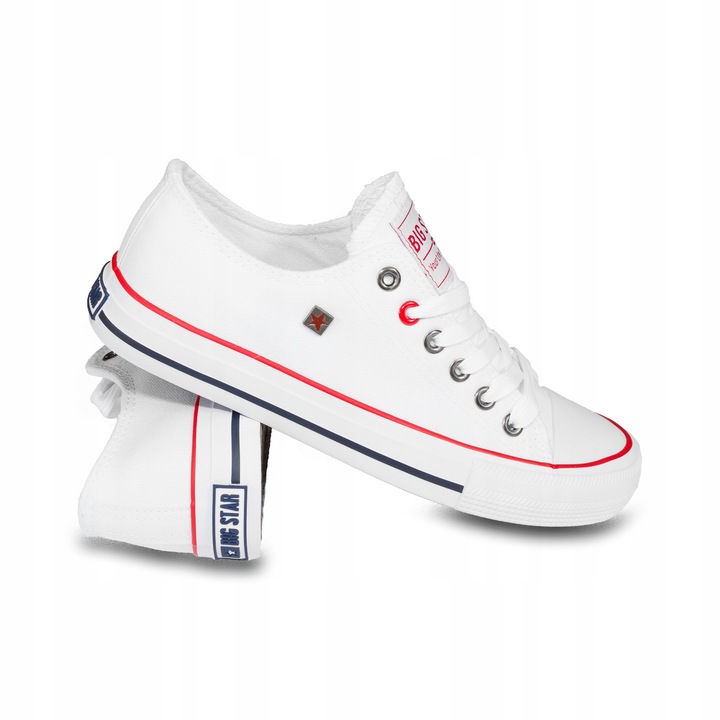 BIG STAR BIAŁE DAMSKIE TRAMPKI T274022 NISKIE 40