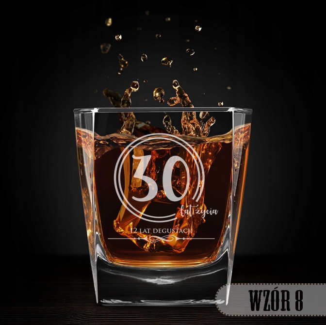 SZKLANKA DO WHISKY 300 ml z grawerem PREZENT URODZINY Dla Chłopaka