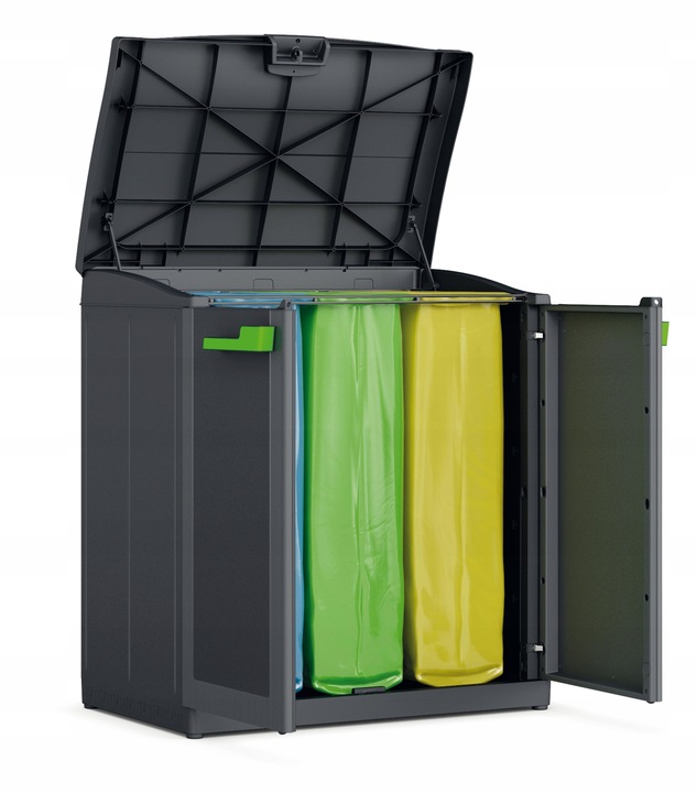 Kosz na Śmieci 3x120L Szafka do segregacji Moby Recycling System