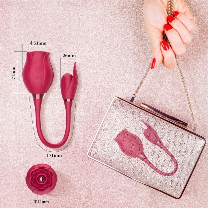 Powietrzny Wibrator Damski Stymulator Ssący Róża