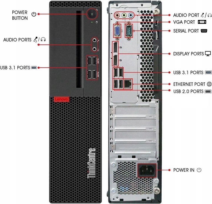 Lenovo M910s i5-7600T VII gen. 16GB 256GB M.2 NVMe WIN10/11 DVD WI-FI