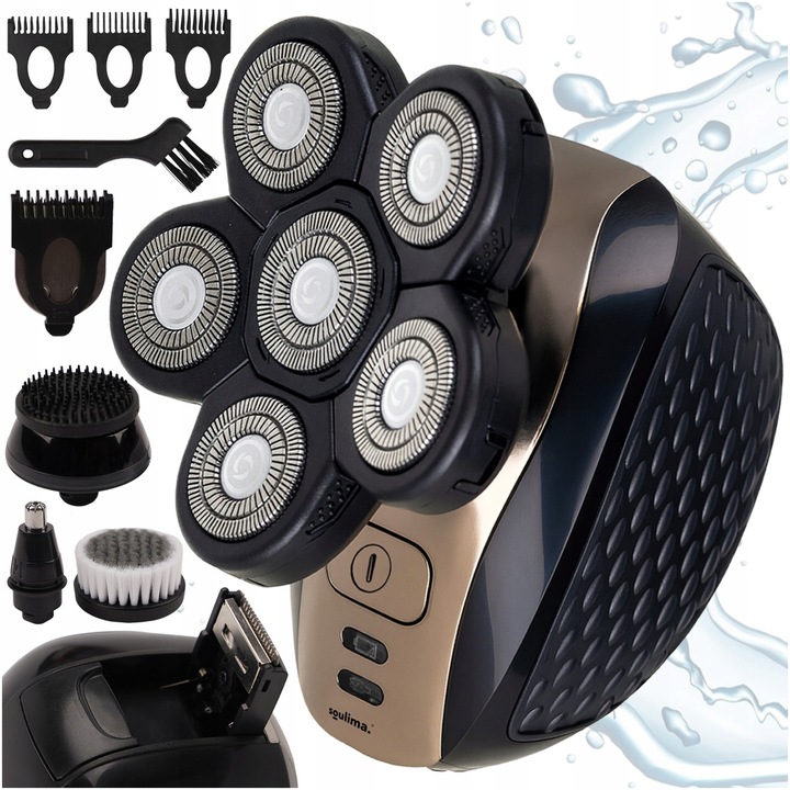 Golarka Męska SOULIMA Maszynak Elektryczna do Golenia 6w1 Trymer Brody