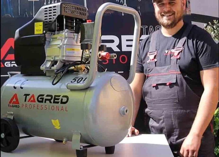 KOMPRESOR OLEJOWY SPRĘŻARKA 50L GRATIS ZESTAW 18w1