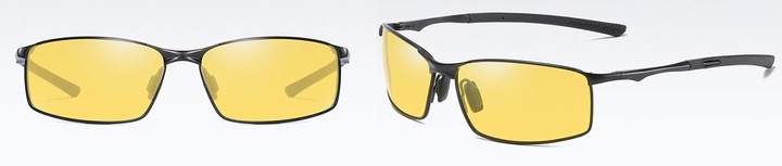 ALUMINIOWE MĘSKIE OKULARY POLARYZACYJNE CZARNE 559