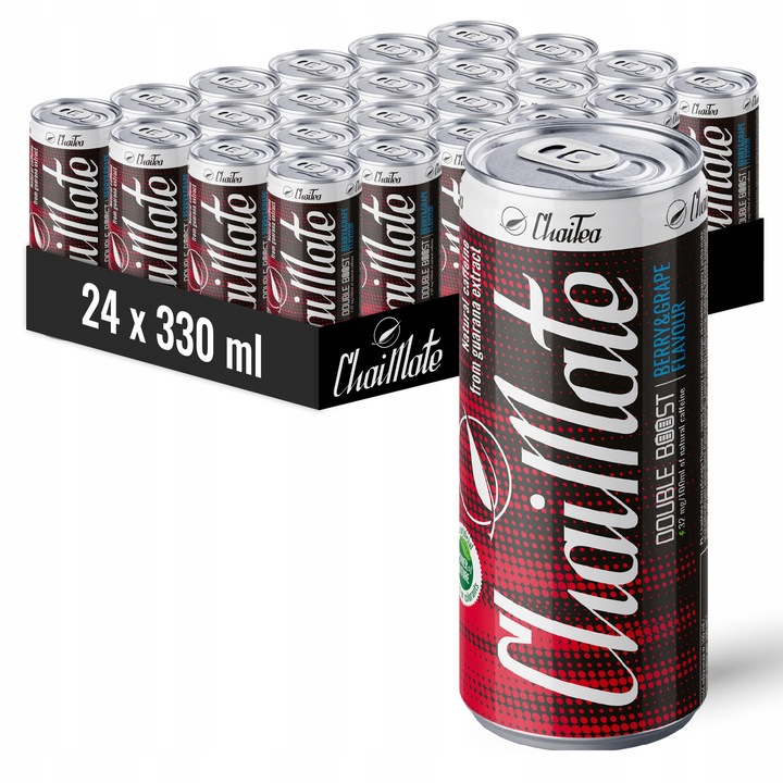ChaiTea ChaiMate Berries Grapes 24 puszki 330ml napój yerba mate zgrzewka