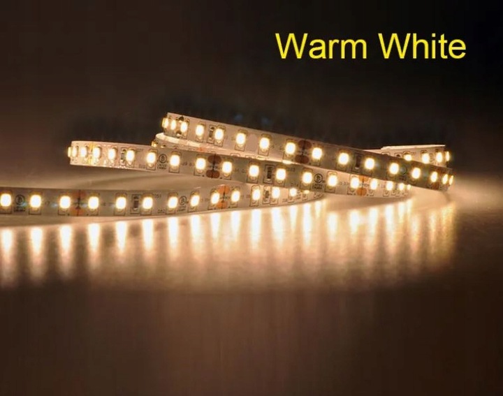 ZESTAW Taśma LED 3000K BIAŁA CIEPŁA 5m - TAŚMA+ ZASILACZ+ PILOT+