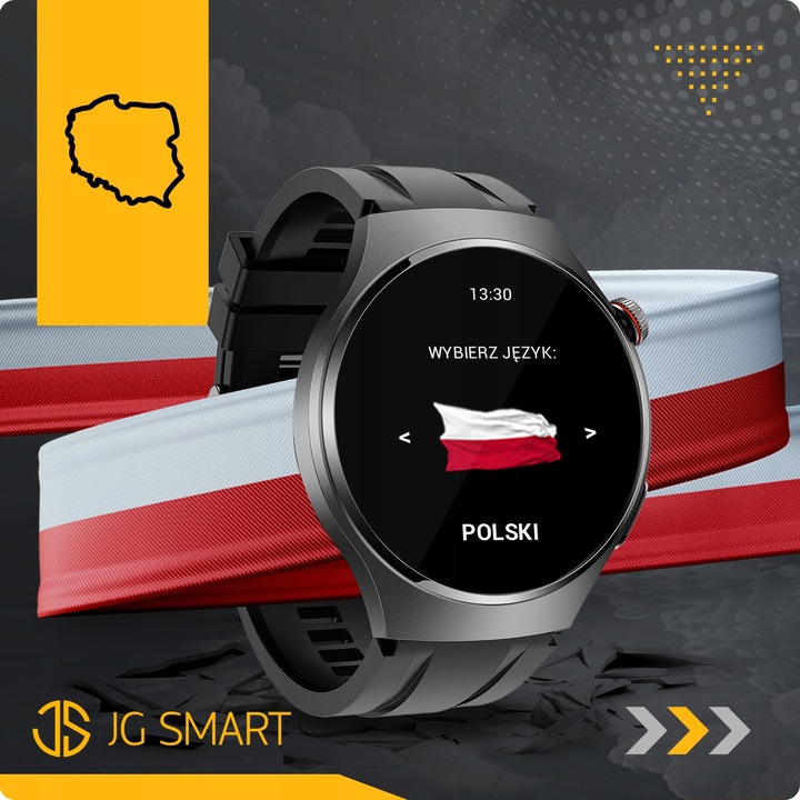 SMARTWATCH DO POMIAR GLUKOZY POLSKIE MENU ROZMOWY ZEGAREK MĘSKI + 3 PASKI